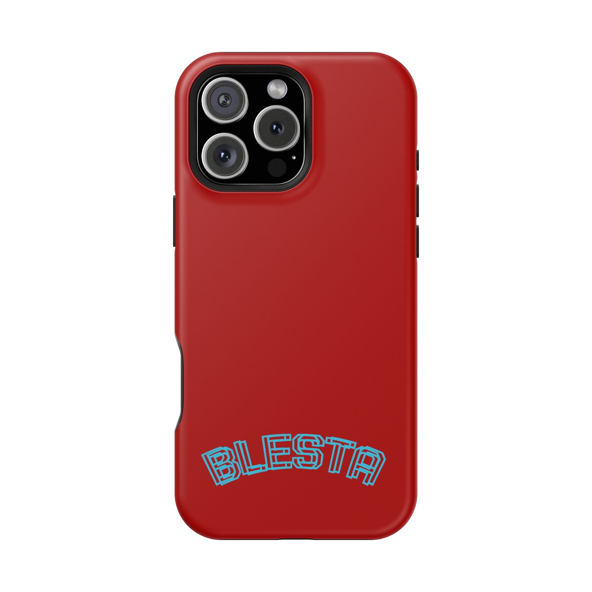 Magnetic Impact-Resistant Phone Case — Red Retro 'BLESTA' Design