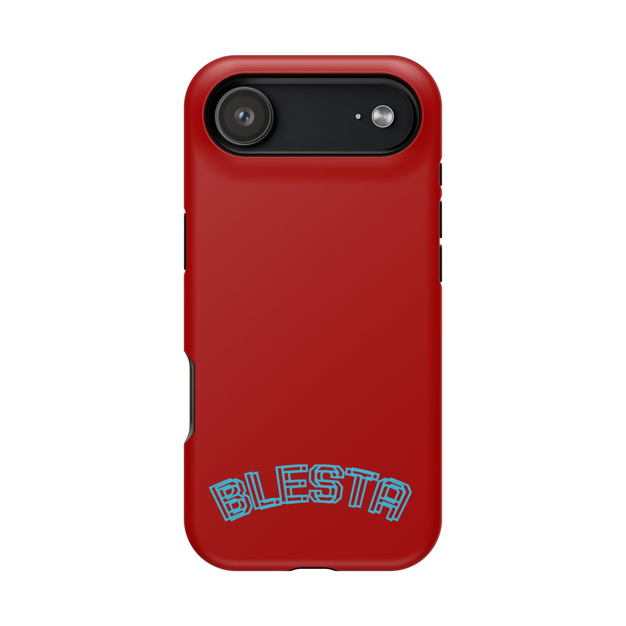 Magnetic Impact-Resistant Phone Case — Red Retro 'BLESTA' Design