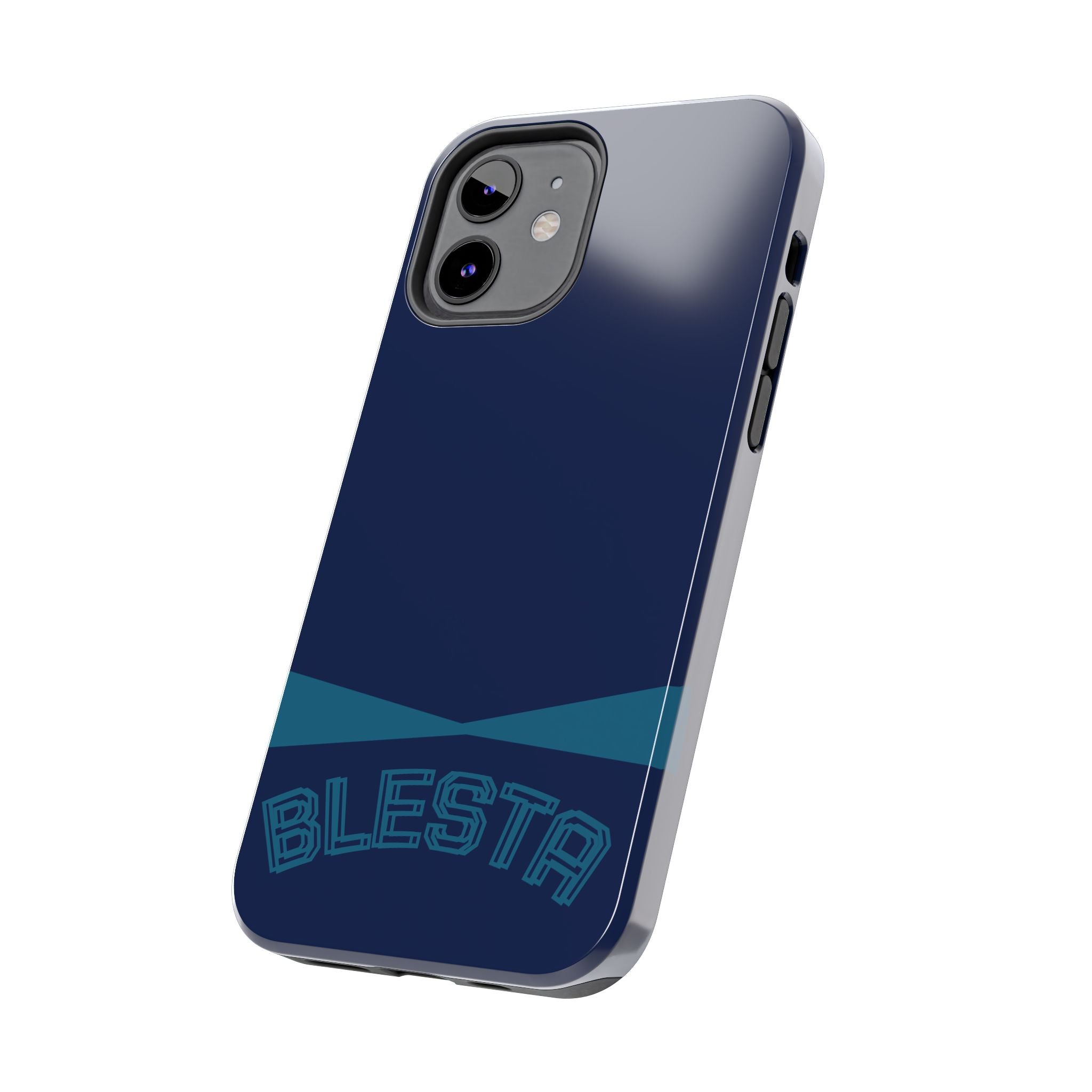Tough Phone Case — Navy ‘BLESTA’ Bold Graphic Protective Cover