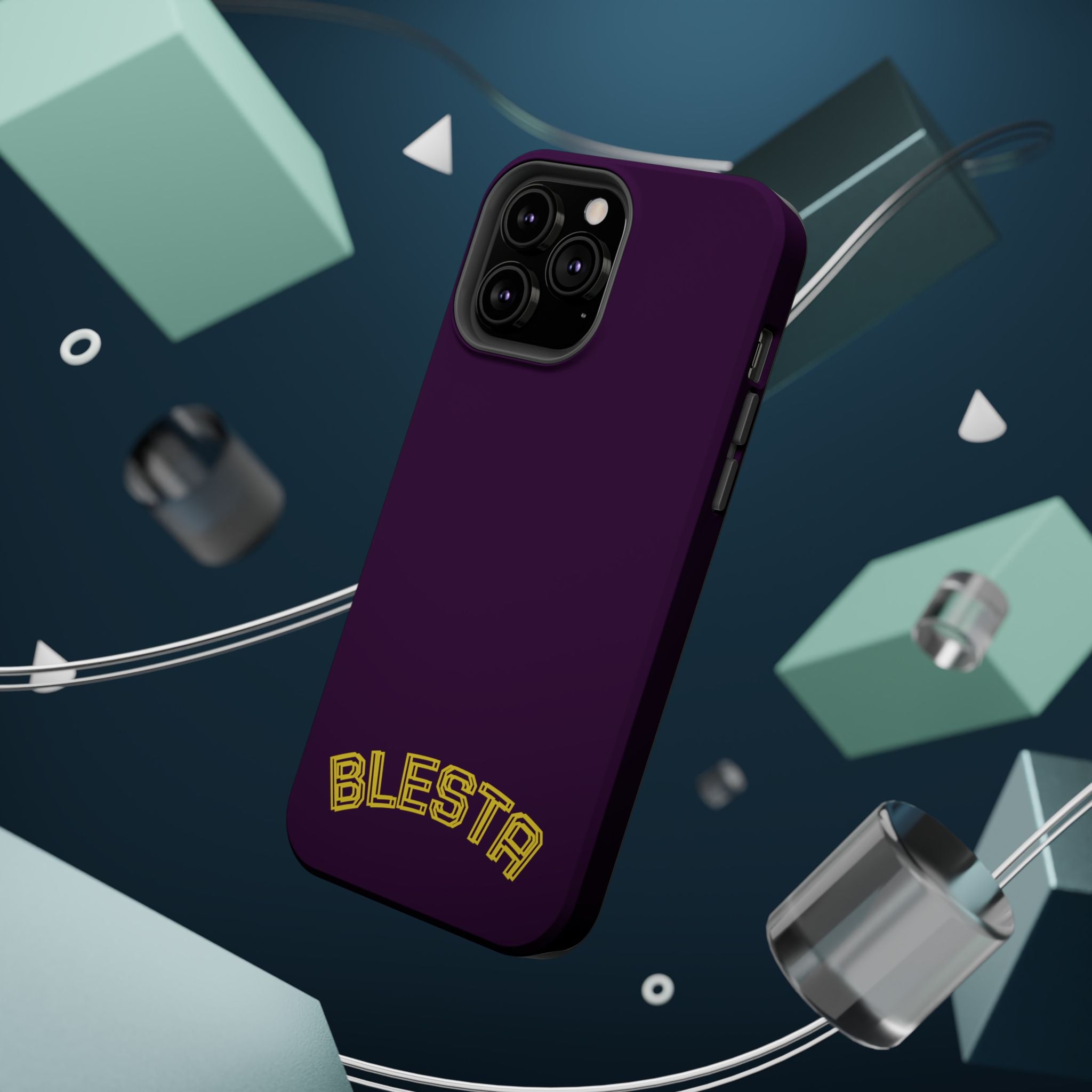 Magnetic Impact-Resistant Phone Case — “BLESTA” Retro Varsity Logo