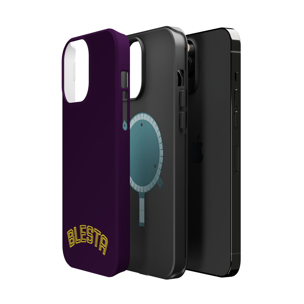 Magnetic Impact-Resistant Phone Case — “BLESTA” Retro Varsity Logo