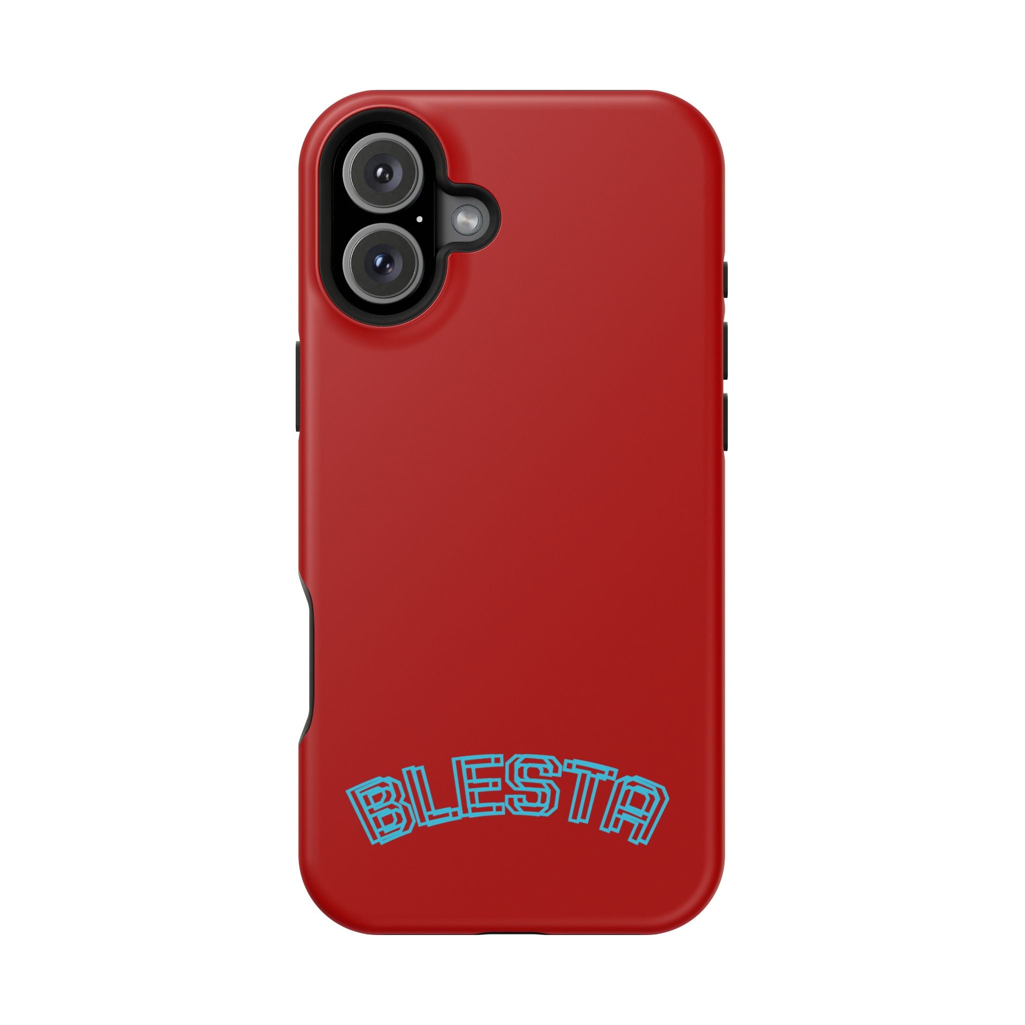 Magnetic Impact-Resistant Phone Case — Red Retro 'BLESTA' Design