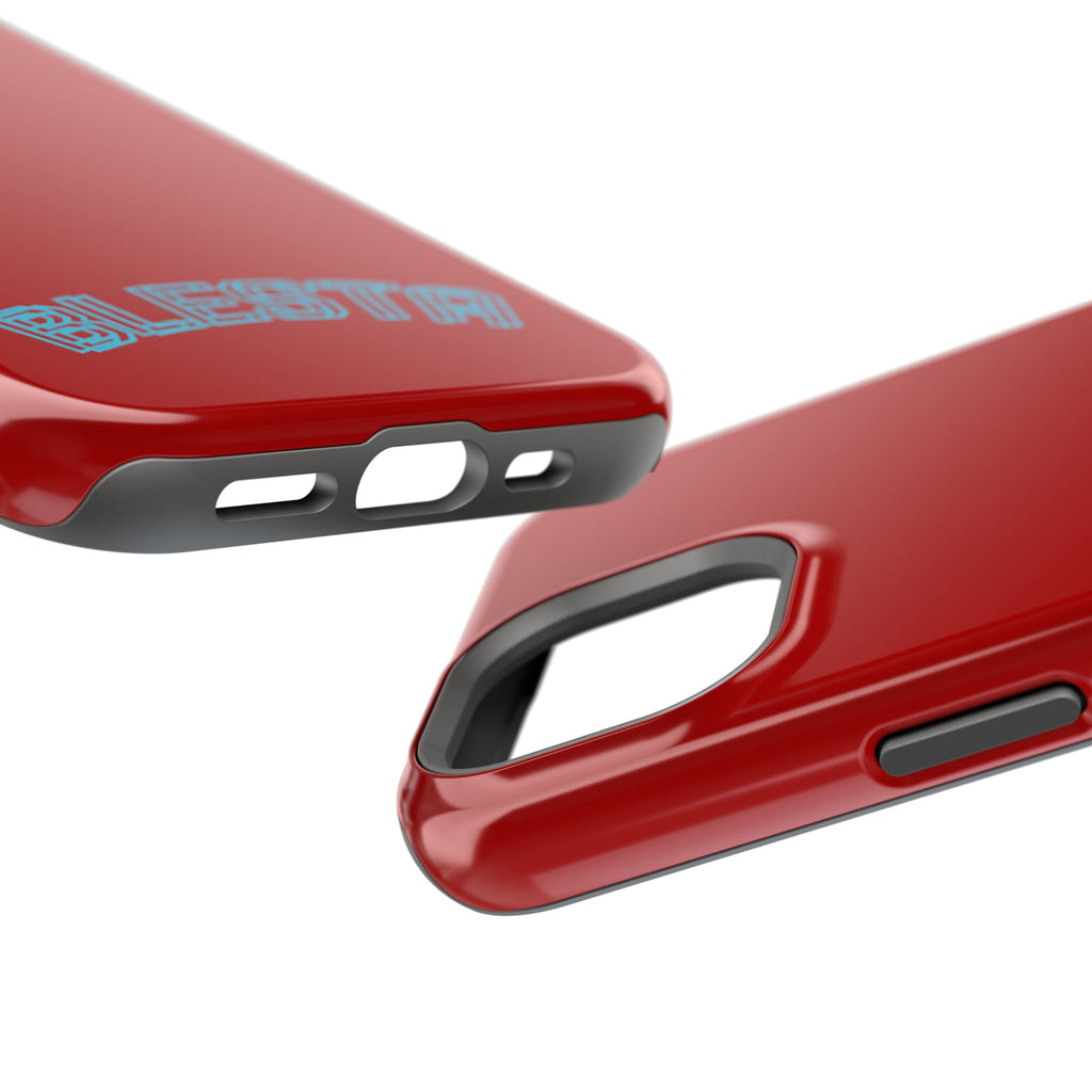 Magnetic Impact-Resistant Phone Case — Red Retro 'BLESTA' Design
