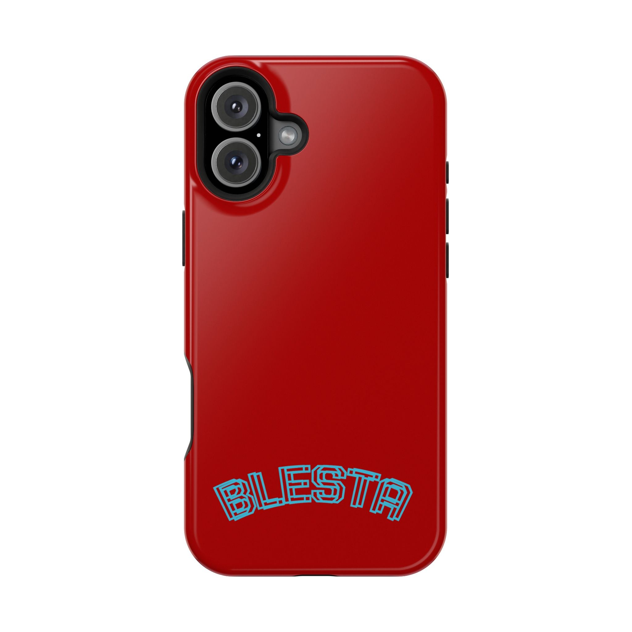 Magnetic Impact-Resistant Phone Case — Red Retro 'BLESTA' Design