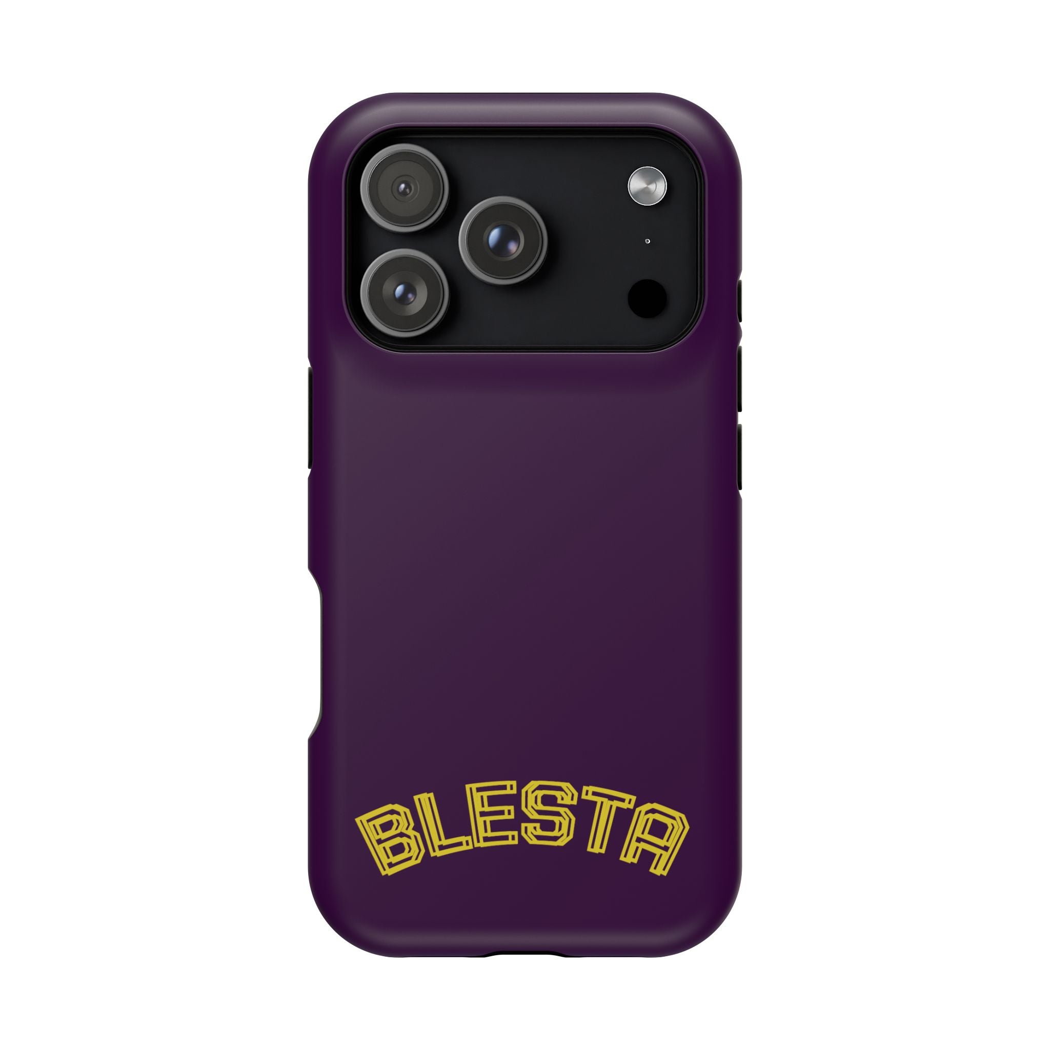 Magnetic Impact-Resistant Phone Case — “BLESTA” Retro Varsity Logo