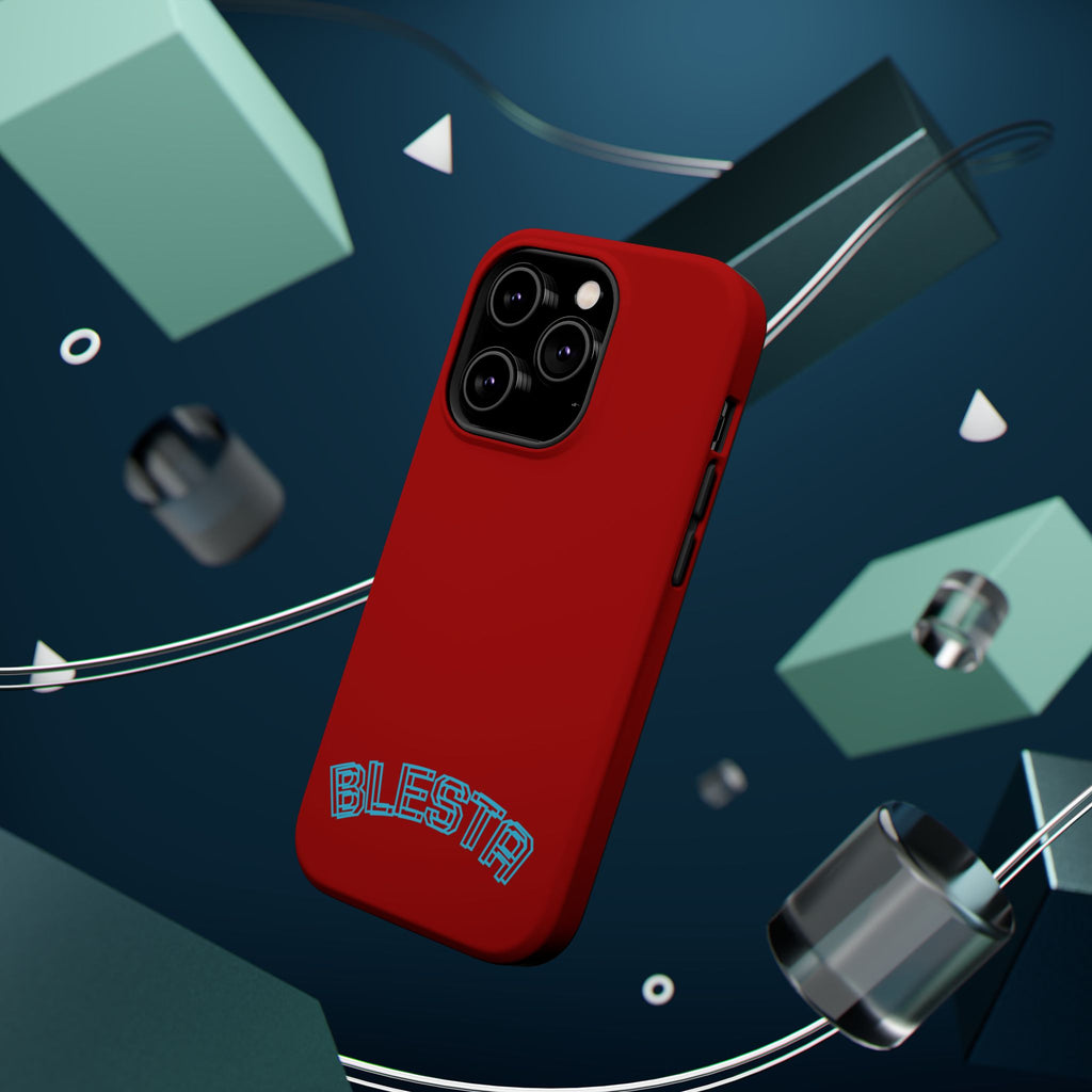 Magnetic Impact-Resistant Phone Case — Red Retro 'BLESTA' Design