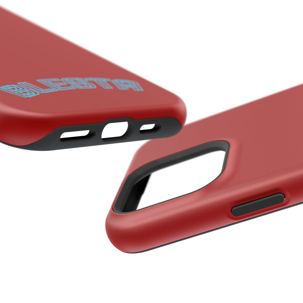 Magnetic Impact-Resistant Phone Case — Red Retro 'BLESTA' Design