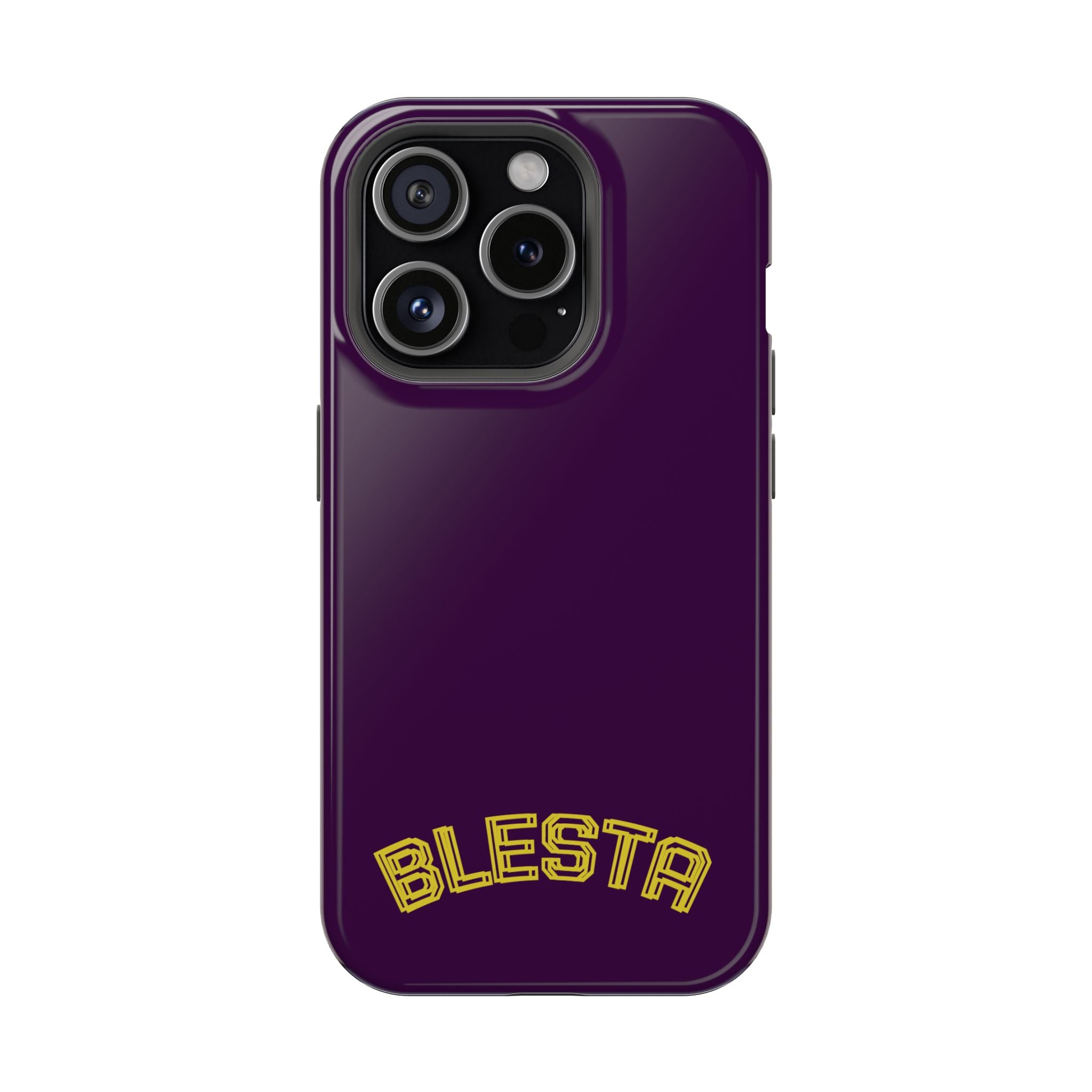 Magnetic Impact-Resistant Phone Case — “BLESTA” Retro Varsity Logo