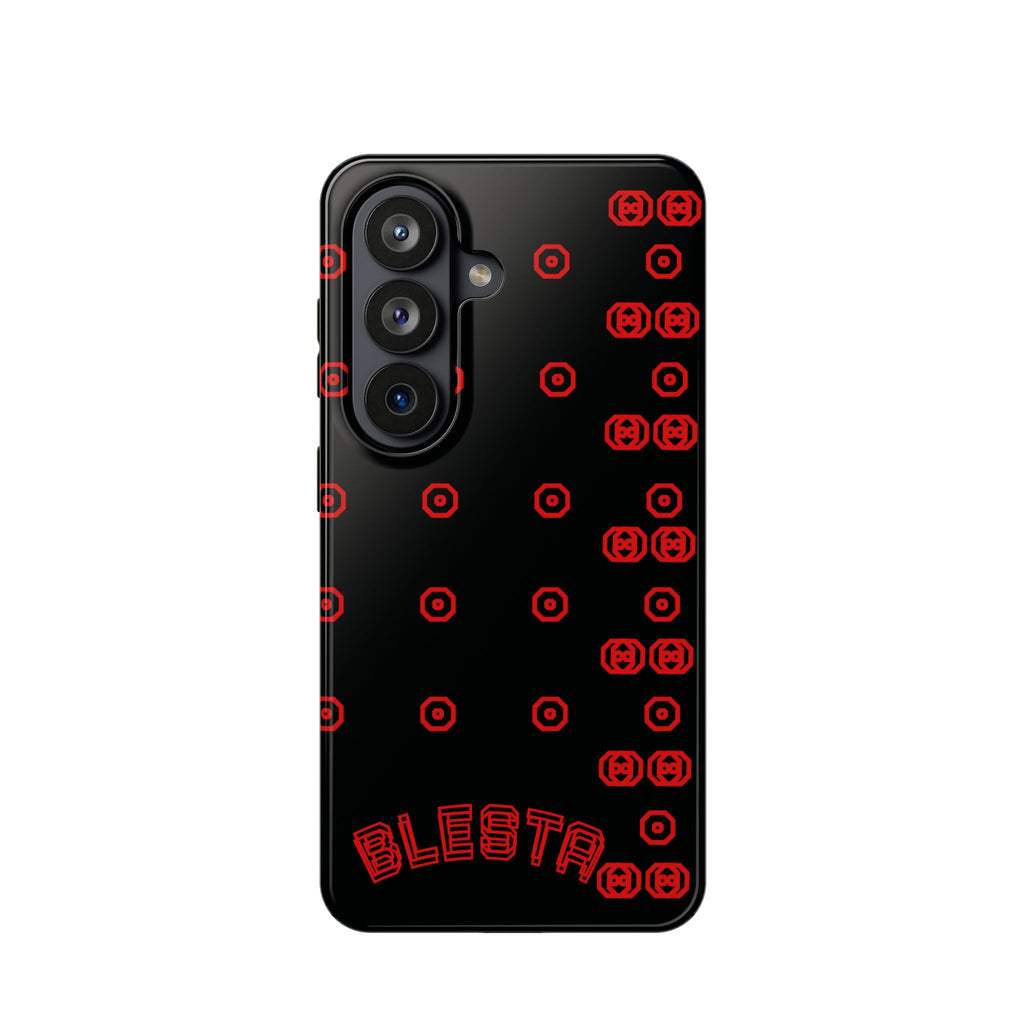 Phone Case — Black & Red Retro Pixel Pattern Magnetic Impact-Resistant Case