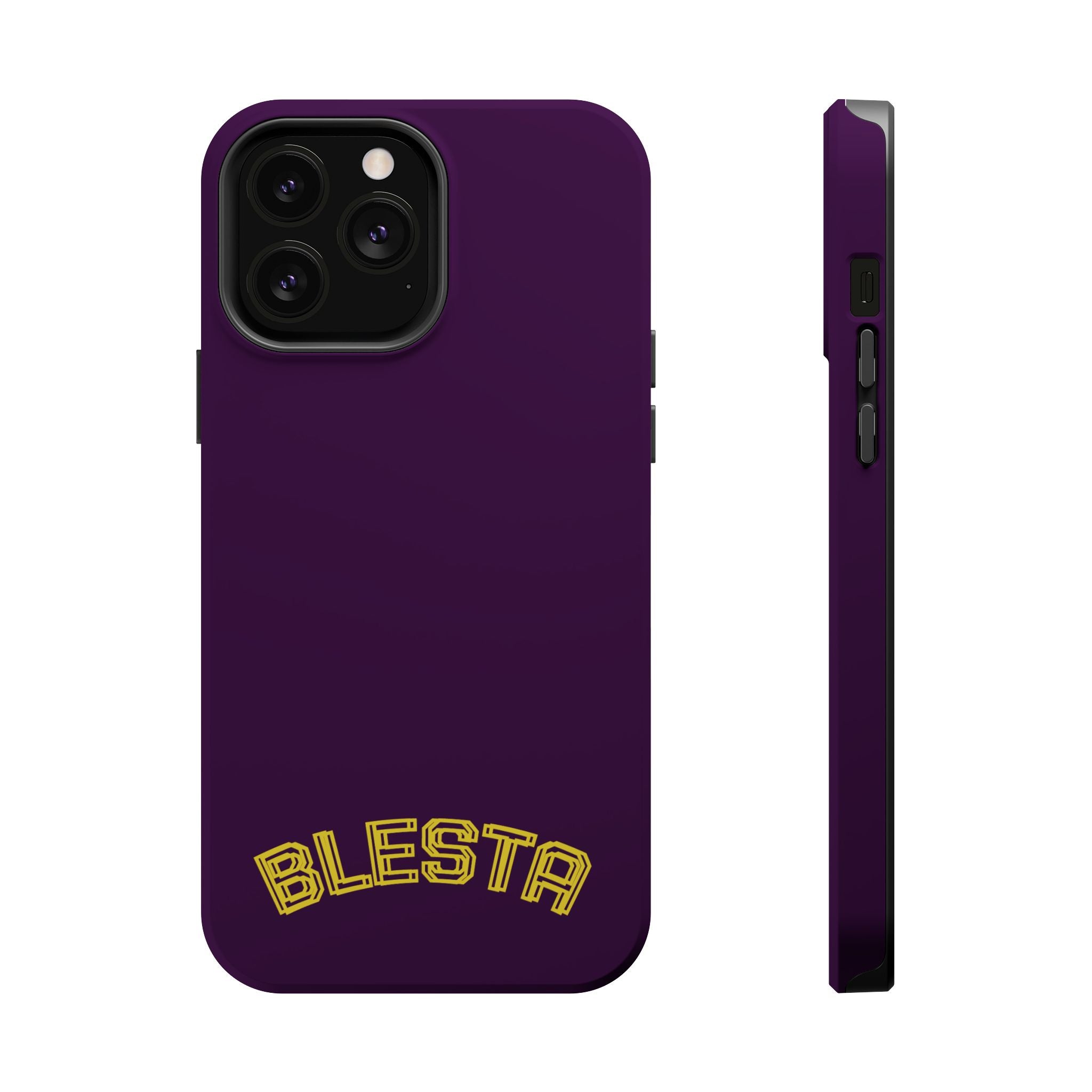 Magnetic Impact-Resistant Phone Case — “BLESTA” Retro Varsity Logo