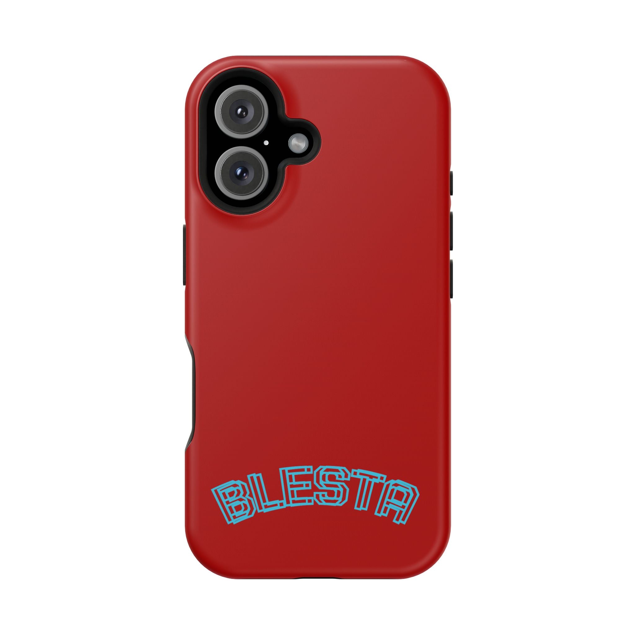 Magnetic Impact-Resistant Phone Case — Red Retro 'BLESTA' Design