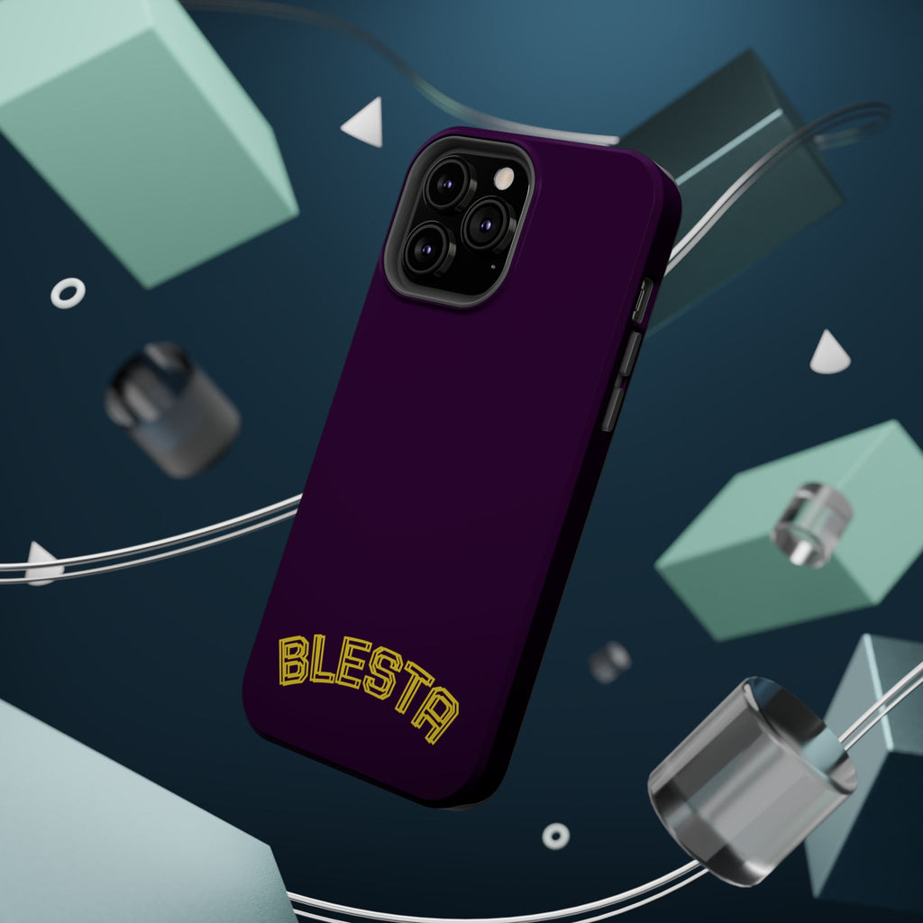 Magnetic Impact-Resistant Phone Case — “BLESTA” Retro Varsity Logo