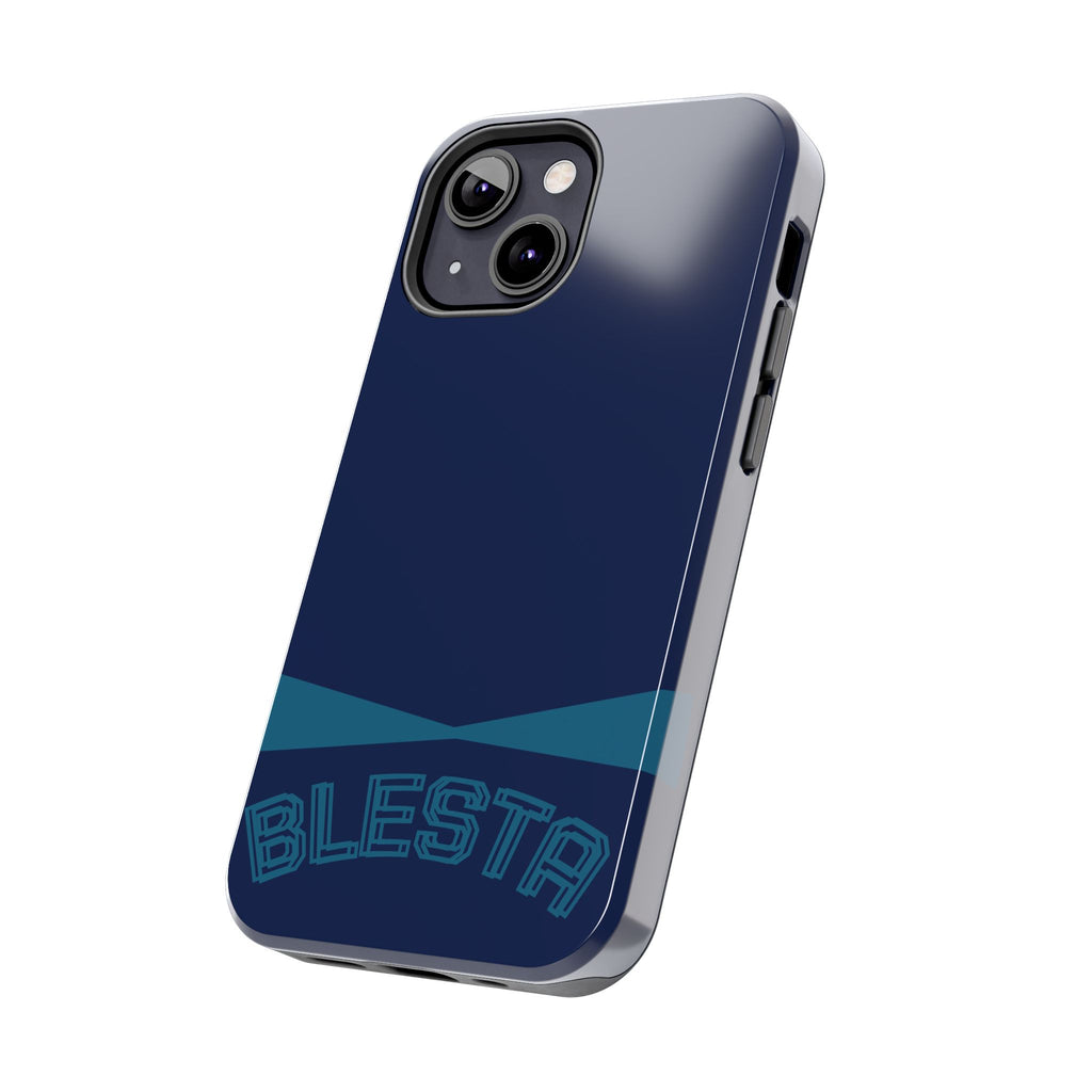 Tough Phone Case — Navy ‘BLESTA’ Bold Graphic Protective Cover