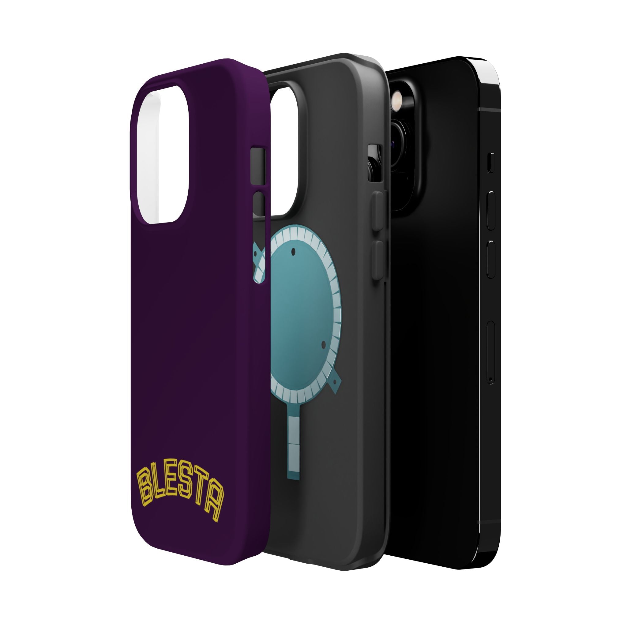 Magnetic Impact-Resistant Phone Case — “BLESTA” Retro Varsity Logo