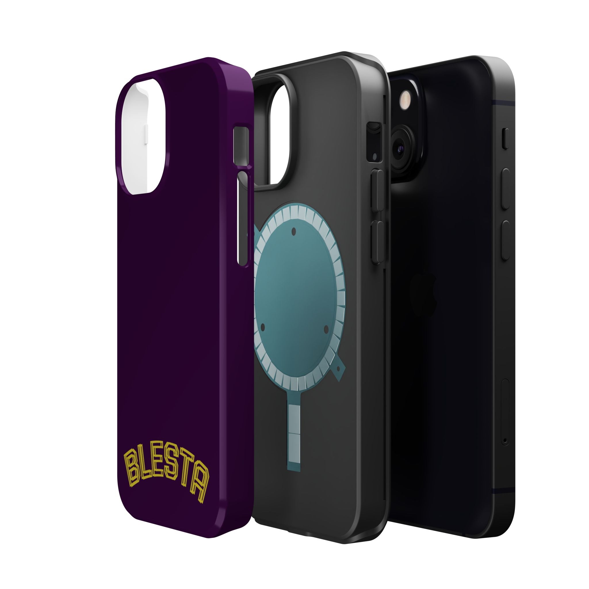 Magnetic Impact-Resistant Phone Case — “BLESTA” Retro Varsity Logo