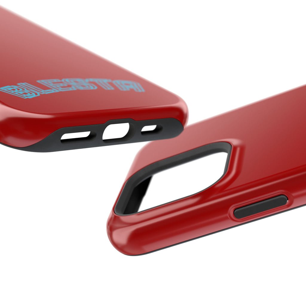 Magnetic Impact-Resistant Phone Case — Red Retro 'BLESTA' Design