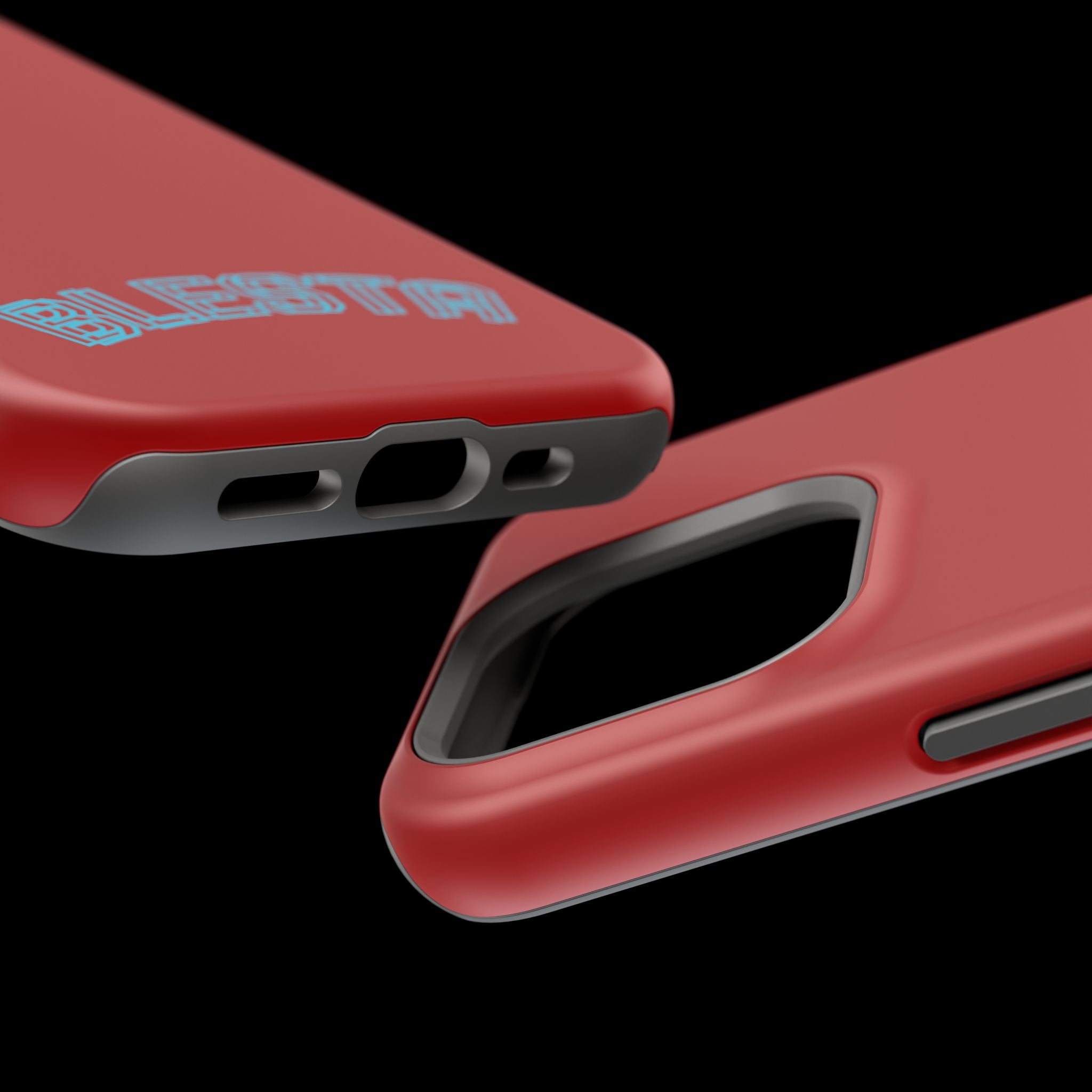 Magnetic Impact-Resistant Phone Case — Red Retro 'BLESTA' Design