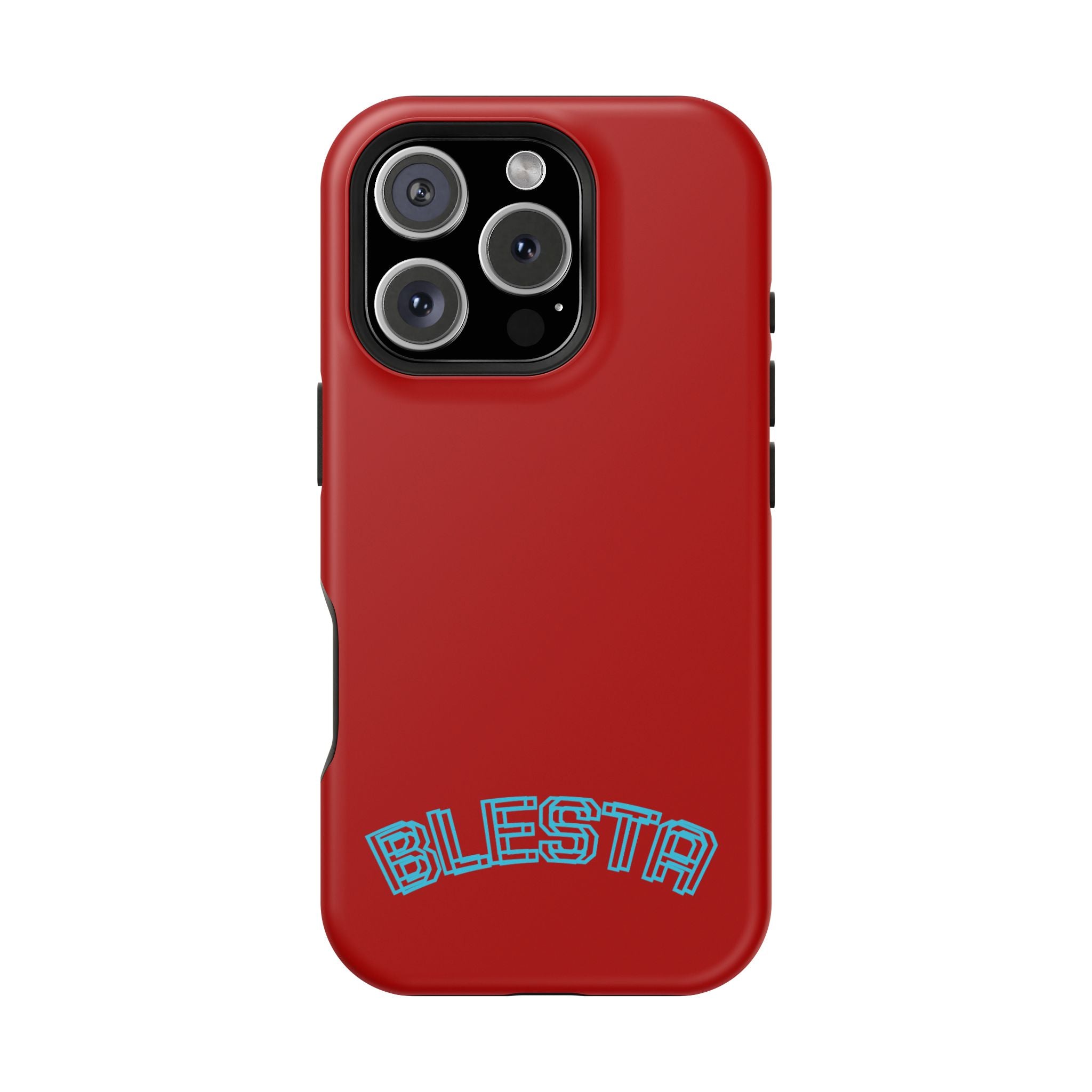 Magnetic Impact-Resistant Phone Case — Red Retro 'BLESTA' Design