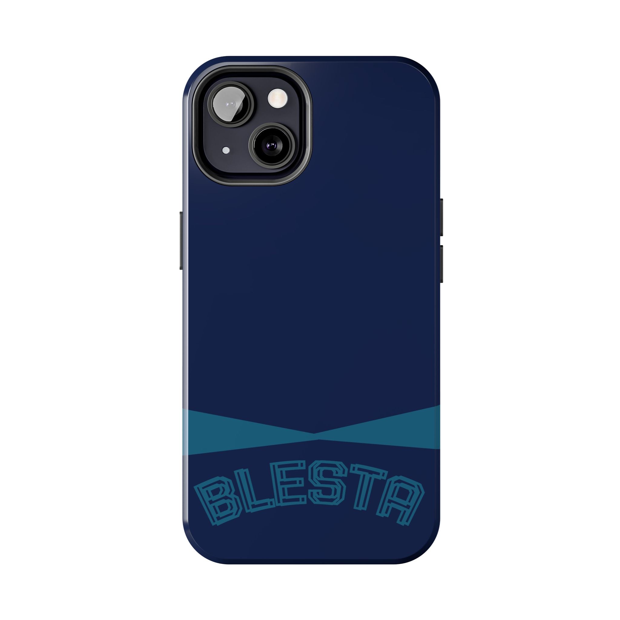 Tough Phone Case — Navy ‘BLESTA’ Bold Graphic Protective Cover