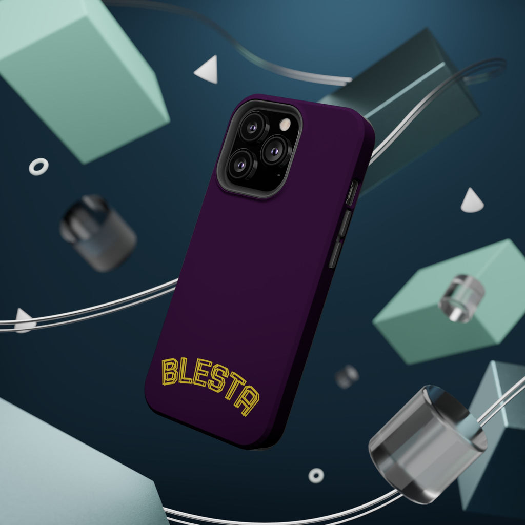 Magnetic Impact-Resistant Phone Case — “BLESTA” Retro Varsity Logo
