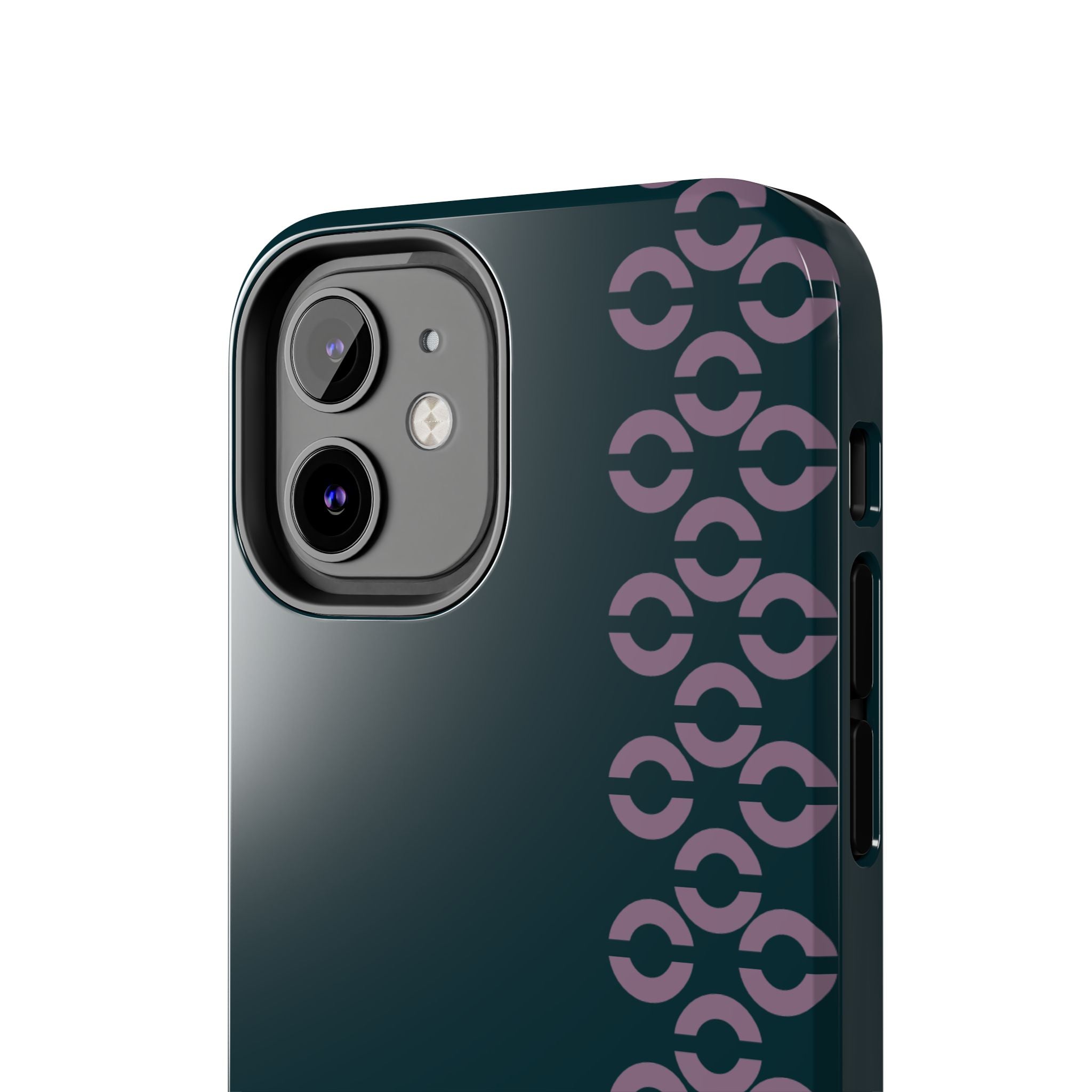 Tough Phone Case — Sleek Dark Teal with Geometric Stripe & “BLESTA” Accent