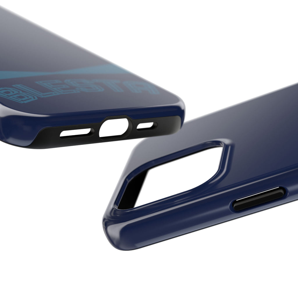 Tough Phone Case — Navy ‘BLESTA’ Bold Graphic Protective Cover