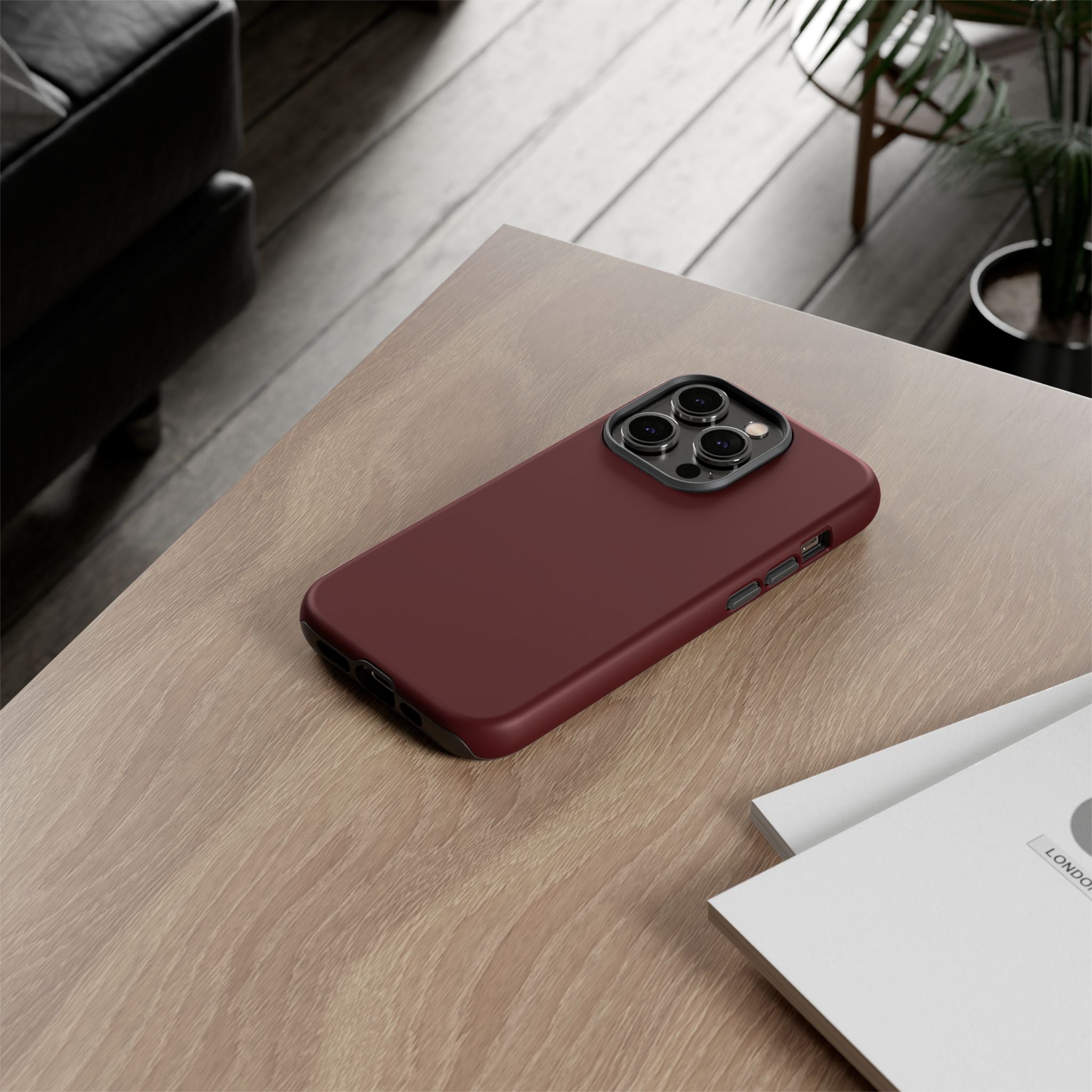 Maroon Tough Phone Case