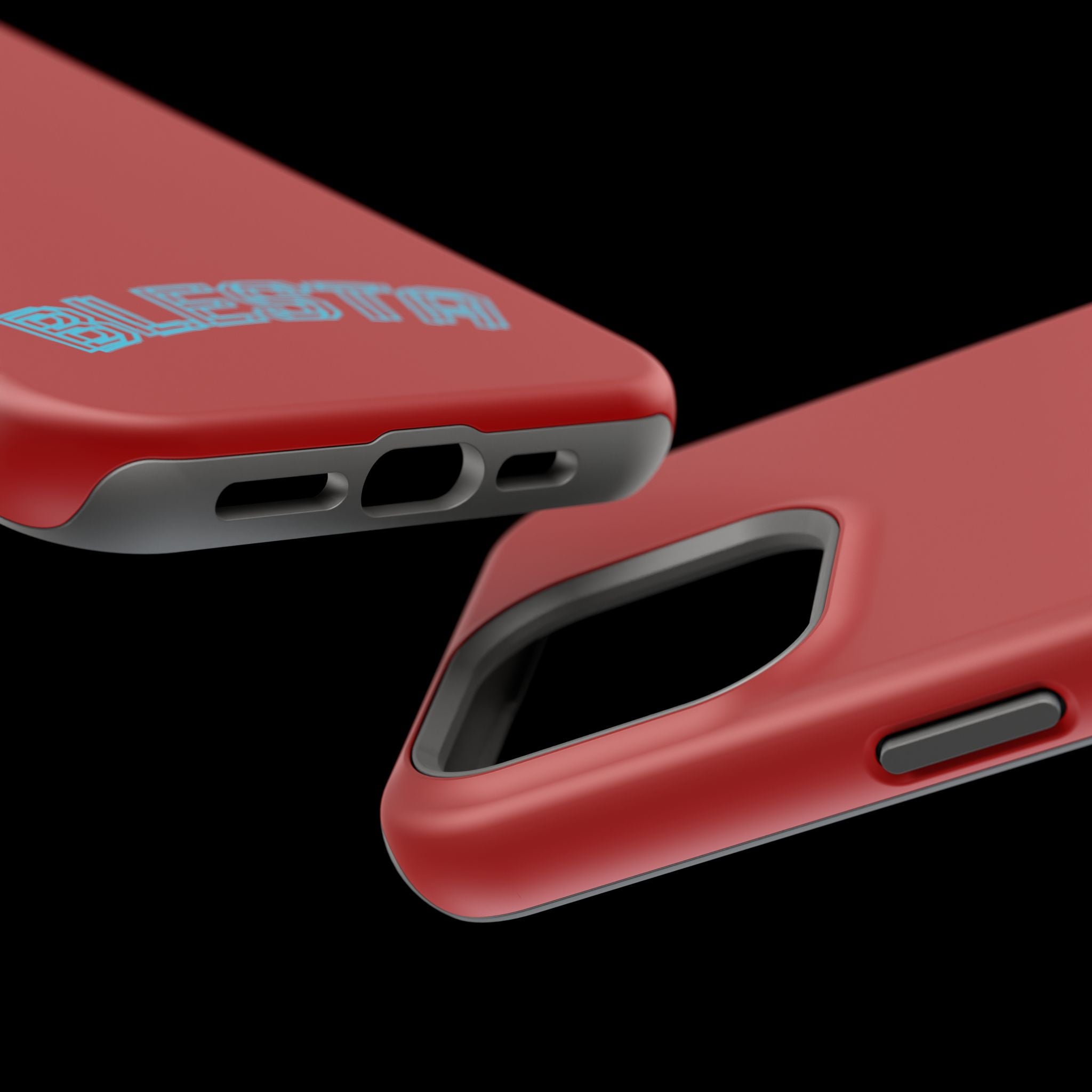 Magnetic Impact-Resistant Phone Case — Red Retro 'BLESTA' Design