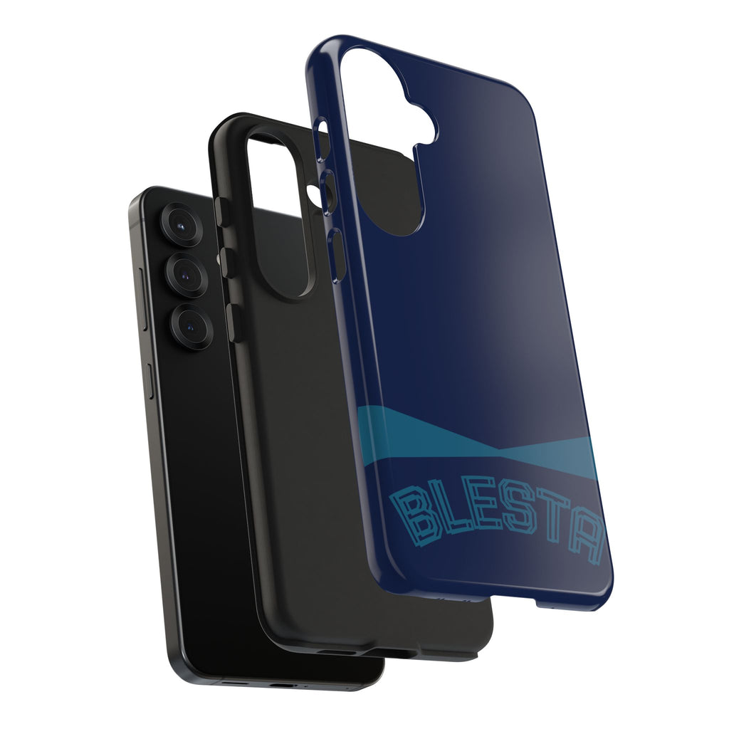 Tough Phone Case — Navy ‘BLESTA’ Bold Graphic Protective Cover