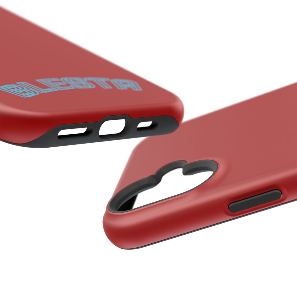 Magnetic Impact-Resistant Phone Case — Red Retro 'BLESTA' Design