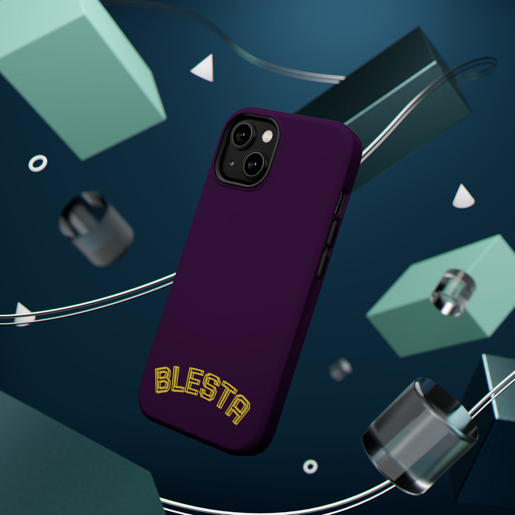 Magnetic Impact-Resistant Phone Case — “BLESTA” Retro Varsity Logo