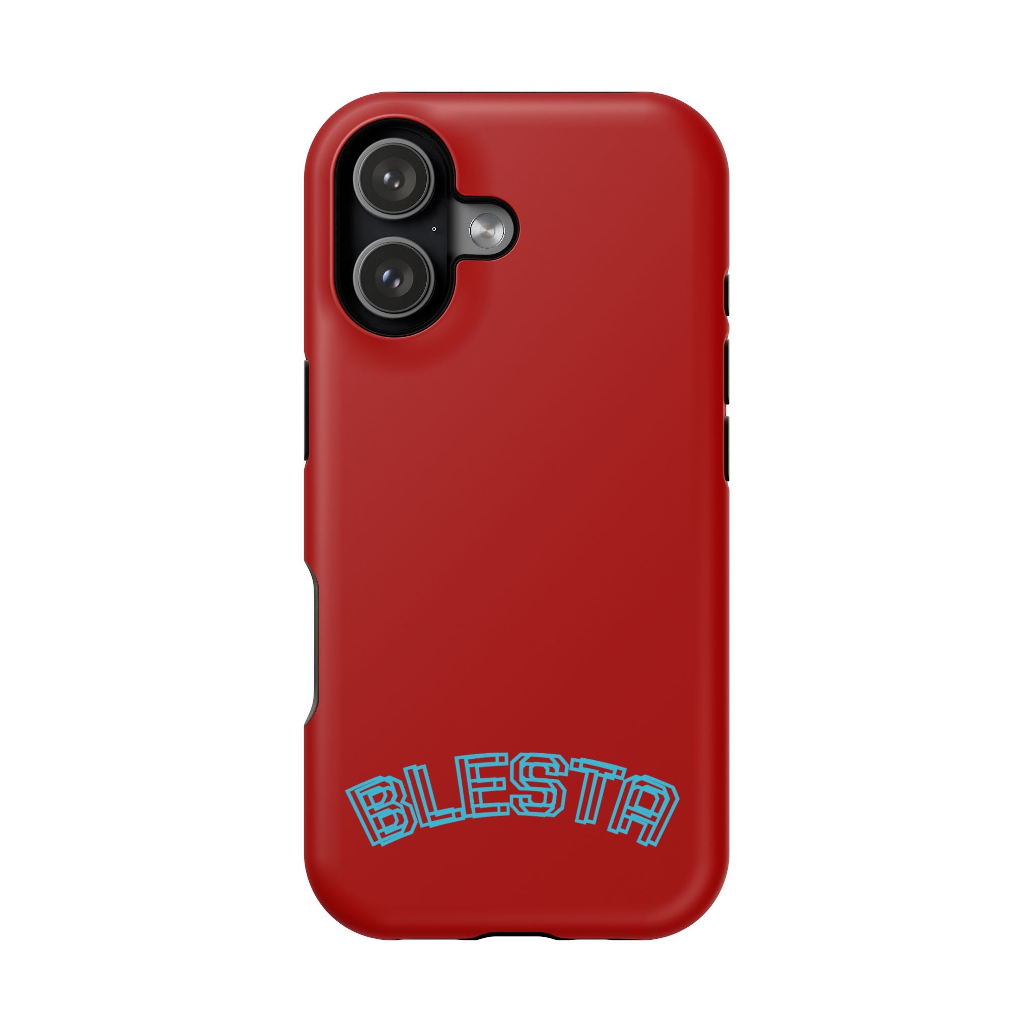 Magnetic Impact-Resistant Phone Case — Red Retro 'BLESTA' Design