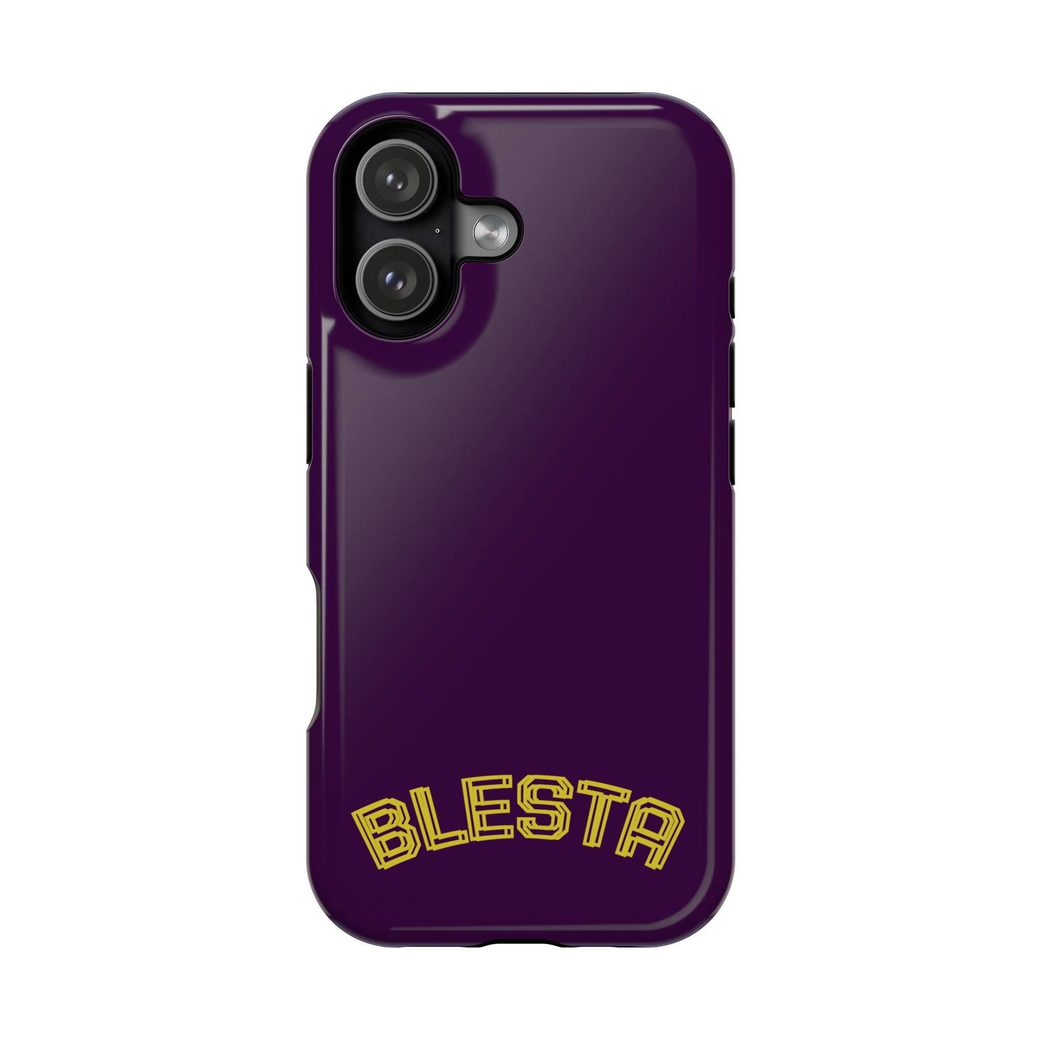 Magnetic Impact-Resistant Phone Case — “BLESTA” Retro Varsity Logo