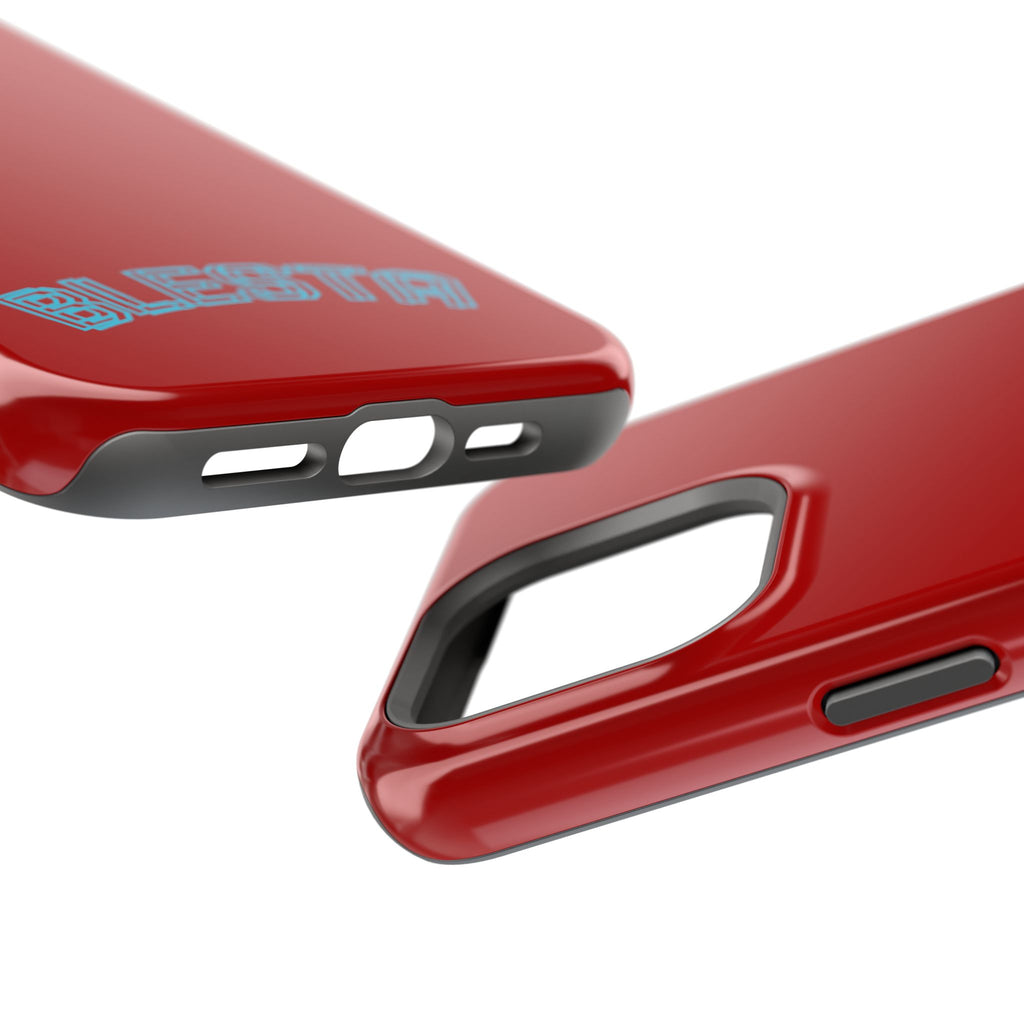 Magnetic Impact-Resistant Phone Case — Red Retro 'BLESTA' Design