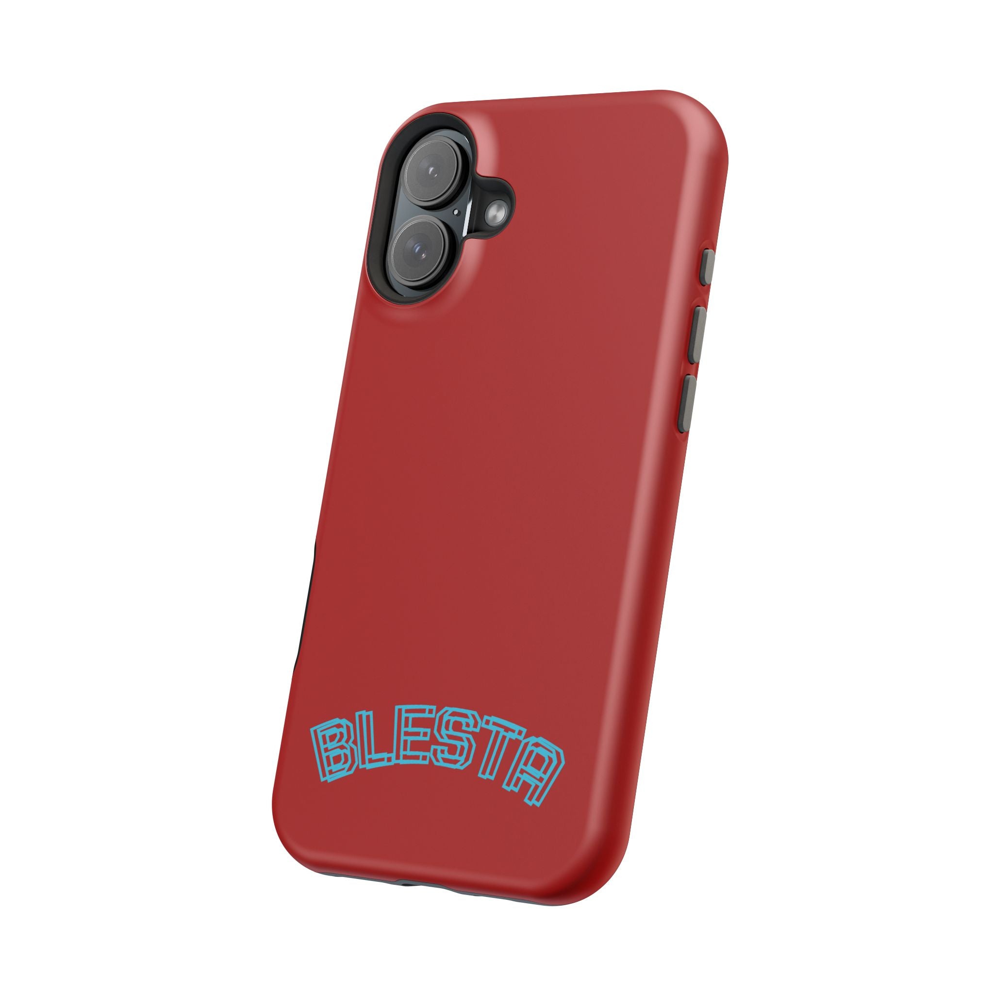 Magnetic Impact-Resistant Phone Case — Red Retro 'BLESTA' Design