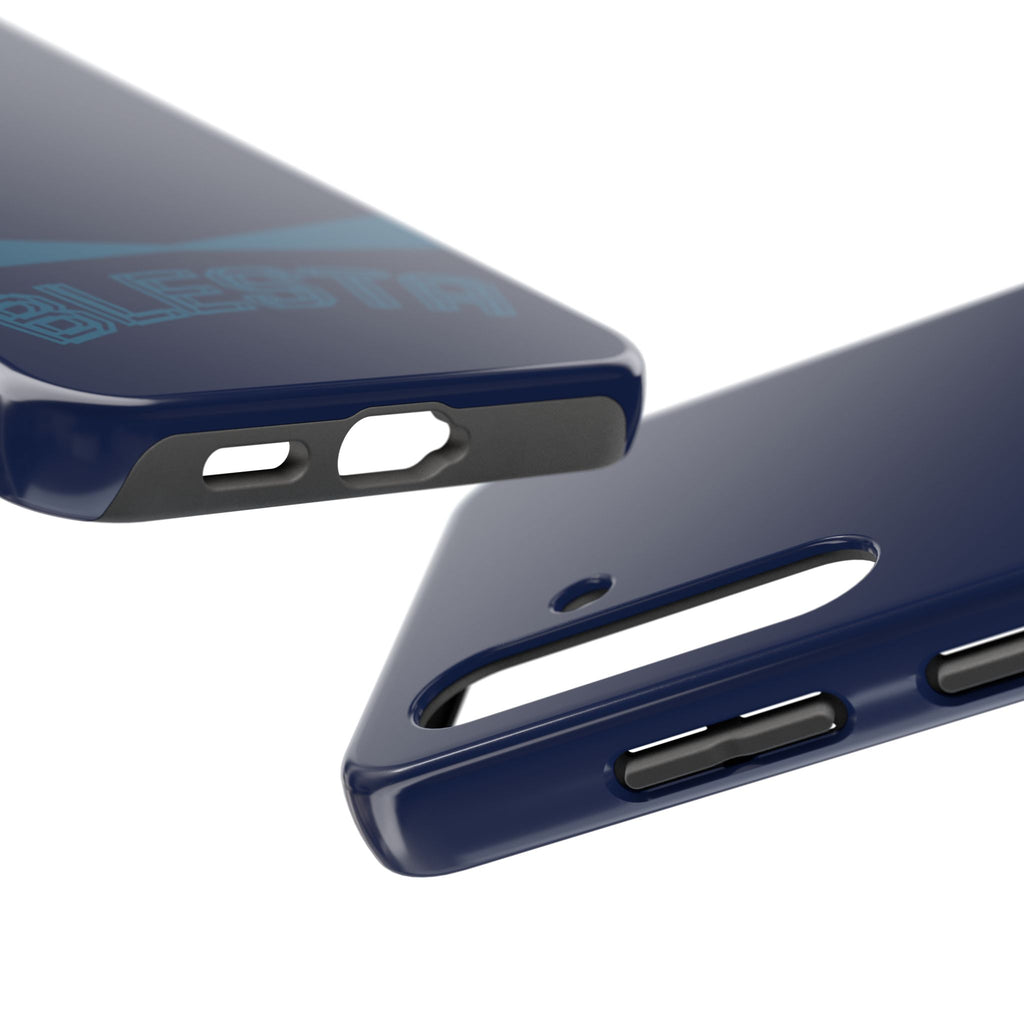 Tough Phone Case — Navy ‘BLESTA’ Bold Graphic Protective Cover