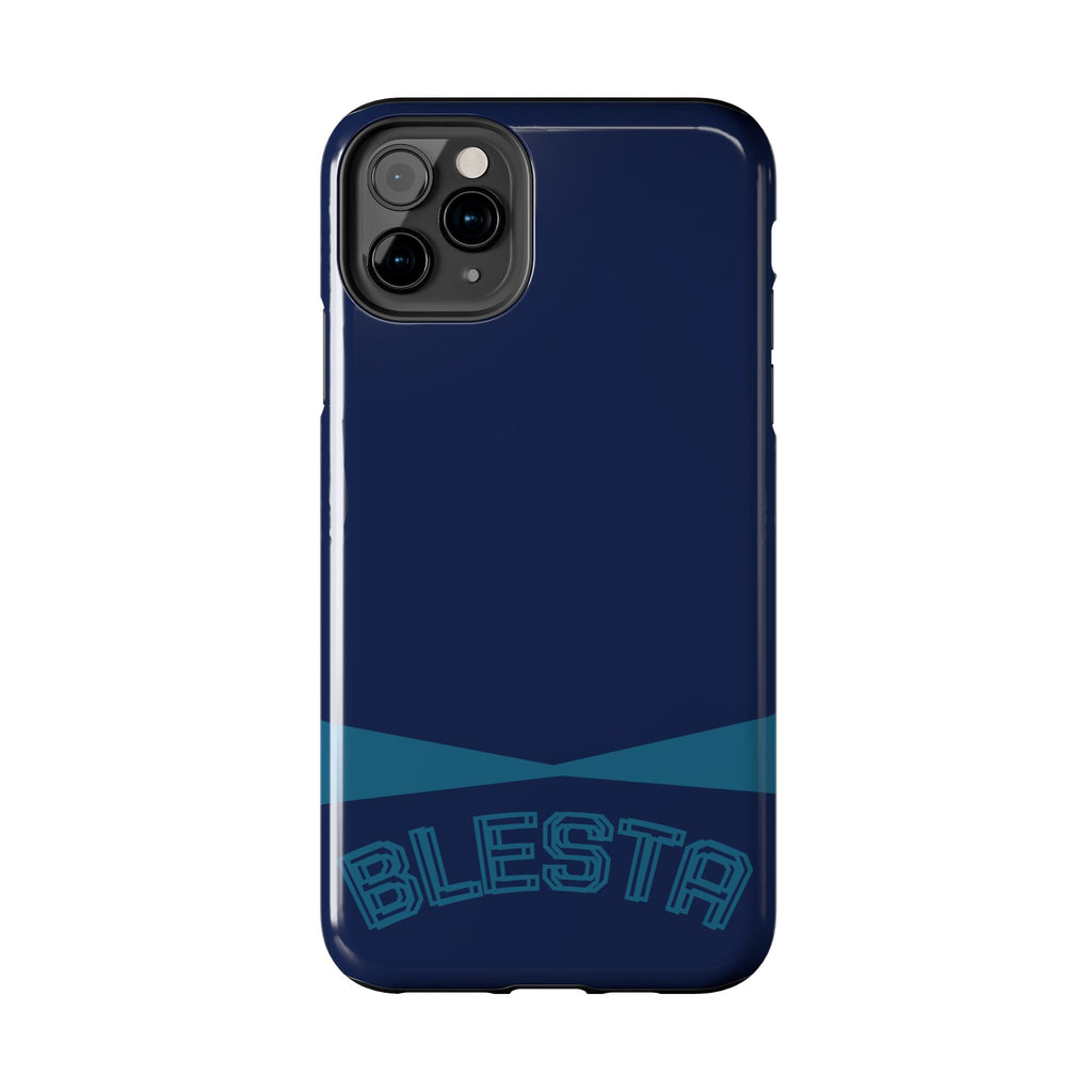 Tough Phone Case — Navy ‘BLESTA’ Bold Graphic Protective Cover